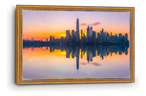 Cuadro Enmarcado Clasico Nueva York Amanecer 90x140cm