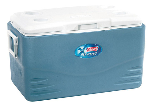 Conservadora Coleman Xtreme 94.6 Lts Azul Con Posa Vasos