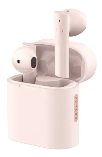 Auricular in-ear gamer inalámbrico Haylou T Series MoriPods rosa con luz LED