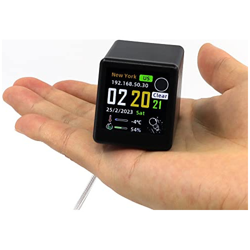 Mini Wifi Weather Station Forecaster Digital Clock Wire...