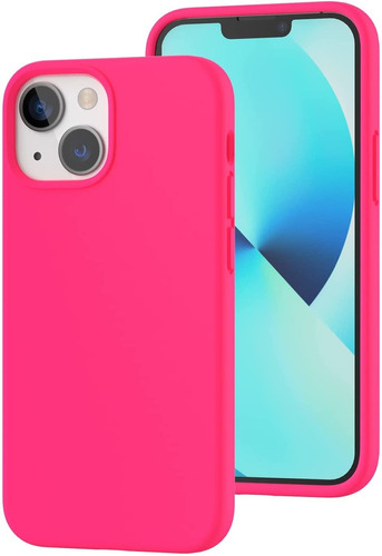 Funda Para iPhone 13 Mini, 5.4 In/rosa Fuerte/contra Caidas