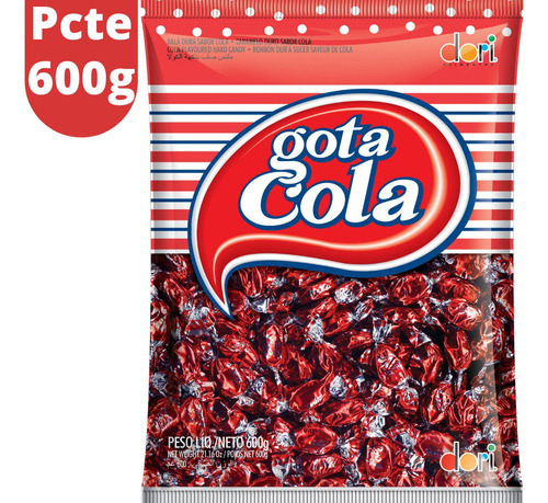 Pacote Bala Gota Cola / Bala Coca Cola 600g - Dori - Full