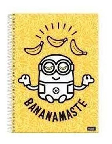 Foroni Minions Universitário 200 folhas listradas 10 assuntos unidade x 1 minions