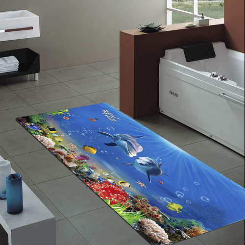 Carpeta De Baño De Memoria De Dolfín Azul Azul De Dolfín De