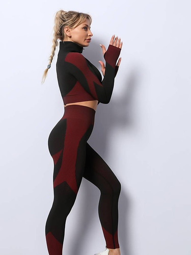 Conjunto Deportivo Irun Mujer Set Calza + Campera + Top