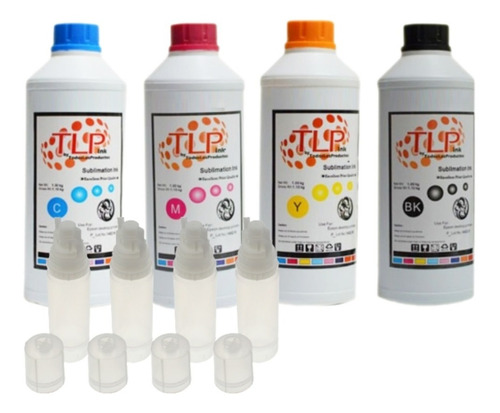 Tinta Para Sublimar Cmyk 500ml Tlp Premium +botellas Recarga