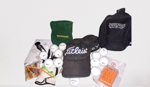 Imagen 1 de 7 de Combo Bolsos Golf Chivas Regal Cuer Y Buchanan 25 Pelota Tee