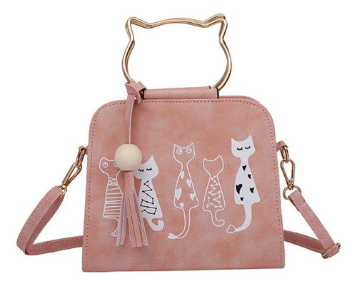 Bolso Tipo Bandolera Con Forma De Animal, Diseño De Gato Y C