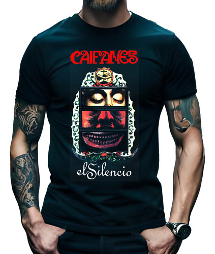 Playera Caifanes Modelo Silencio Color Negro 