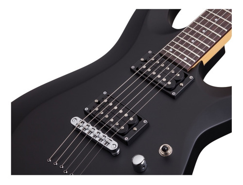 Imagen 3 de 4 de Guitarra eléctrica Schecter C-6 Plus/Deluxe C-6 Deluxe de tilo satin black satin con diapasón de palo de rosa