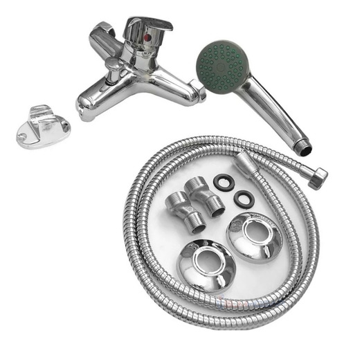 Llave Tina Ducha Monomando Cromada Set Completo