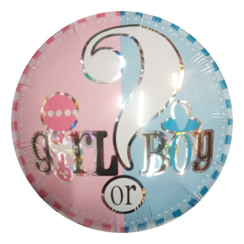 Globos Revelación Sexo X 1 45 Cm Metalizado
