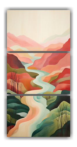 45x90cm Paisajes Abstractos Modernos Estilo Río Hudson | Am