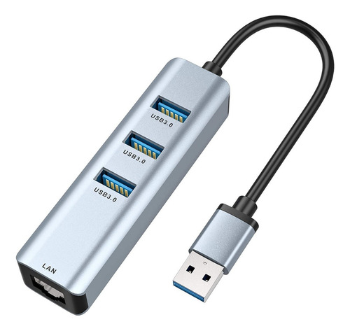 Adaptador Usb A Ethernet Rj45 Red Lan Gigabit Con 3 Usb3.0