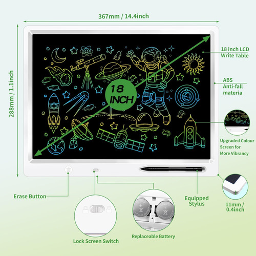 Tableta De Escritura Lcd Para Niños, Tableta De Tablero De G