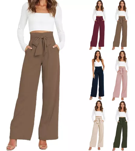 Pantalón ancho de mujer elegante