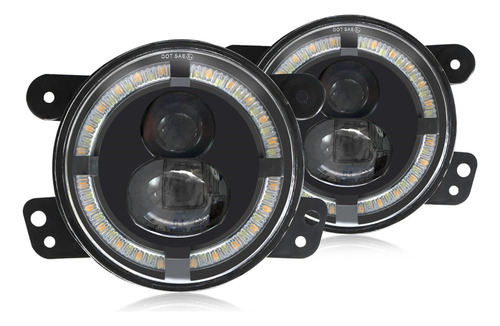 Faros Antiniebla Led Redondos De 4 Pulgadas Con Intermitente