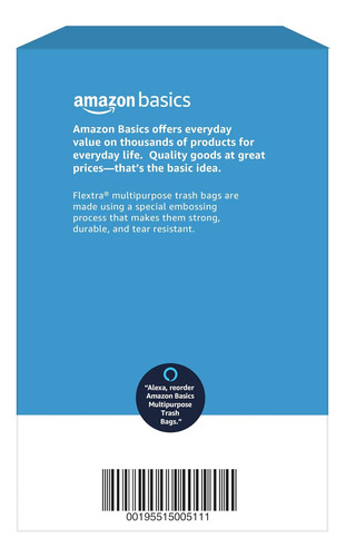 Amazon Basics Flextra Bolsa De Basura Multiusos Con Cordo...