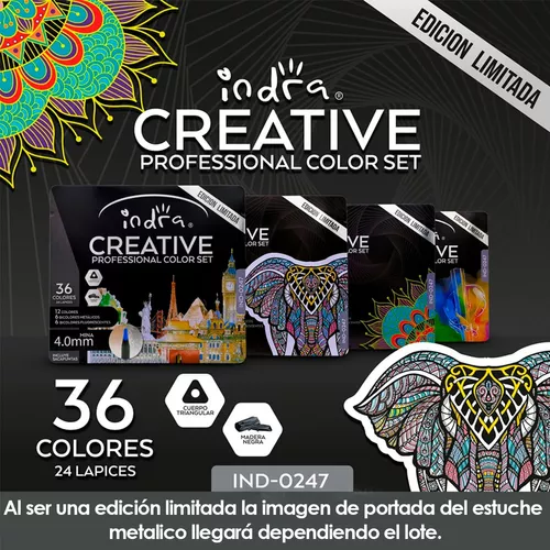 Colores Profesionales 60 Tonos En 48 Lapices Indra Creative