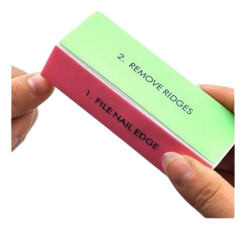 Lima De Uñas 4 Pasos Pulidora Set De 2 Unds