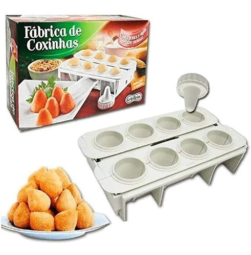 Forma Fábrica Coxinhas E Salgados- Kit Modelador Massas 8und