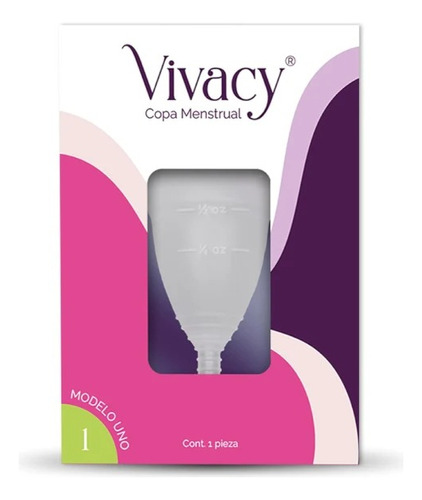 Copa Menstrual Vivacy Modelo 1 Color Transparente Talla Unitalla