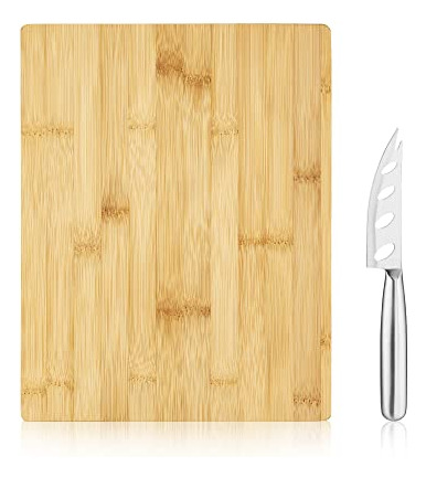 Tabla De Queso De Bambú Y Cuchillo De Acero Inoxidable True