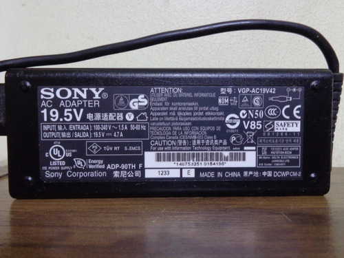 Fonte Original Sony Vaio Vgp-ac19v42 19,5v 4,7a - Original