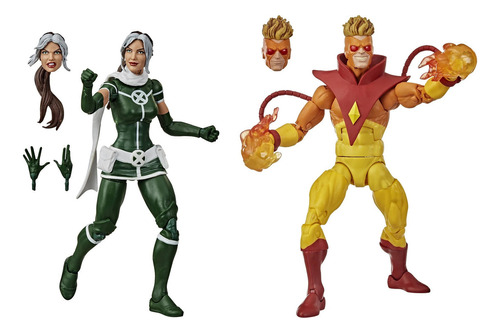 Figura Marvel Legends Series X-men Rogue E Pyro Hasbro E9293