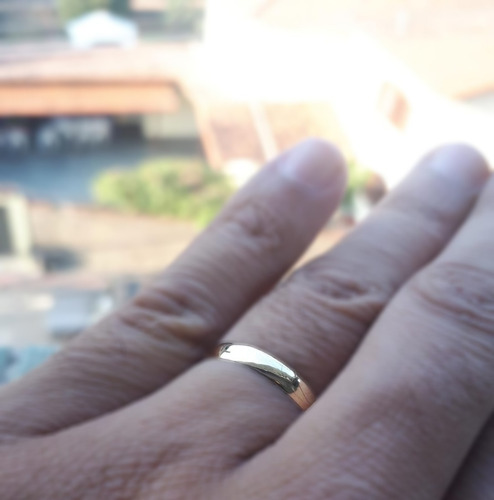 1 Aliança De Moedasantiga Fina 3mm Ou 2mm Abaulada