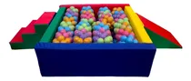 Comprar Alberca D Pelotas Cuadrada 120cm + Escalera+rampa+50 Pelotas