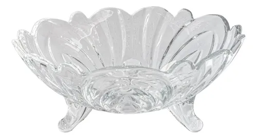 Fruteira Centro De Mesa 24cm Vidro Cor Transparente