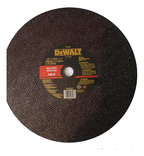 Disco Tronzadora Dewalt Original 14 X 7/64x1 