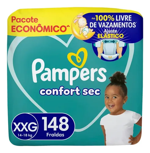 Fralda Pampers Confort Sec Tamanho XXG 148 Unidades