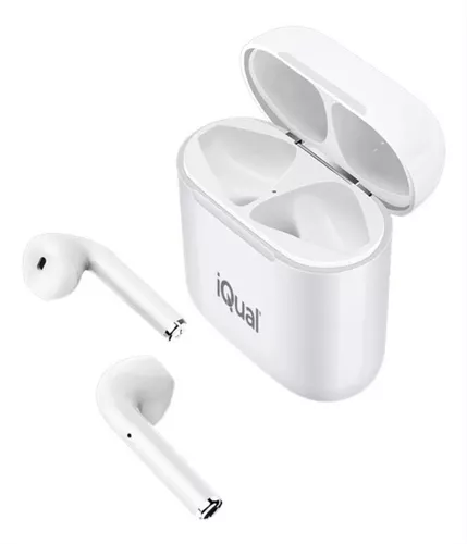 Auriculares inalámbricos bluetooth dual para Iphone y Android, blanco. –