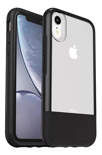 Funda Para iPhone XR, Negro/transparente/ultradelgada