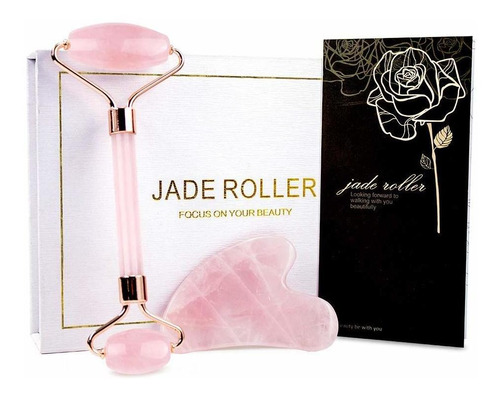 Baimei Jade Roller Y Gua Sha Juego De Tablas, Herramienta De