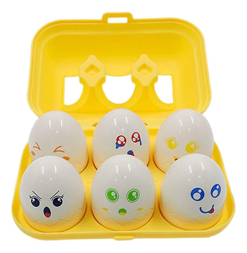 6 Uds. De Huevos A Juego Con Forma Y Color, Juguetes De