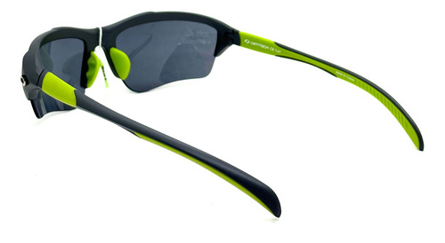 Anteojo Sol Optitech Casiopeia Op154 Intercambiable Running Armazón Gris Oscur + Verde - Lentes Negro + Amarillo C3