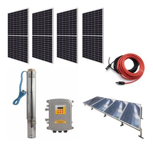 Kit Bomba De Agua Solar Sumergible 2 Hp Kolos3-180-150-20 