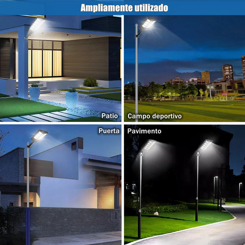 Lampara Led Solar Exterior para Alumbrado Publico con Control Remoto ATOZELE 480 Foco Leds 1500W 15000mAh