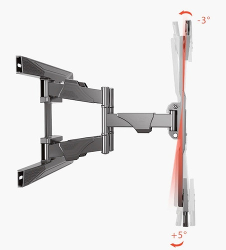 Imagen 8 de 9 de Soporte Para Tv Nb P6 De 40 A 75 +repisa Vidrio+kit Limpieza