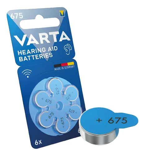 6 X Pila Varta Botón 675 1.45v No Recargable