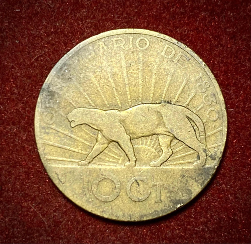 Moneda 10 Centésimos Uruguay 1930 Km 25 100 Constitucion Uru