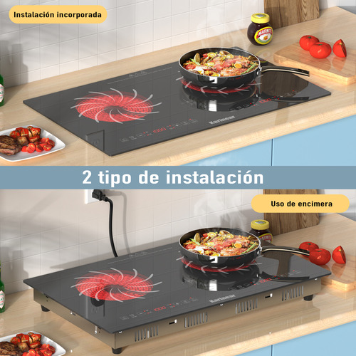 Estufa Eléctrica Karinear De 2 Quemadores, 110 V, 24 Pulgada