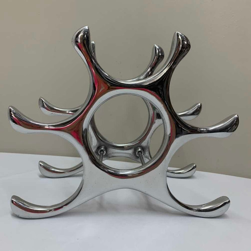 Imagen 3 de 9 de Cava 6 Botellas Modelo Sol Pewter 29 X 24 Cm Pewter Brillo