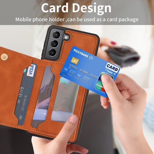B Funda De Tarjeta Wallet For Samsung S21 Fe S21 Ultra Plus