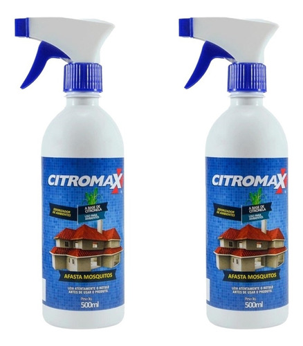 Repelente Afasta Espanta Mosquito / Citronela 2x500ml=1 Lit