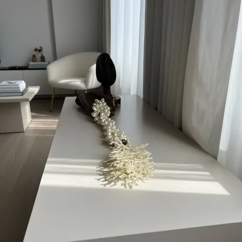 Colar Decorativo De Mesa Adorno Perola Bege