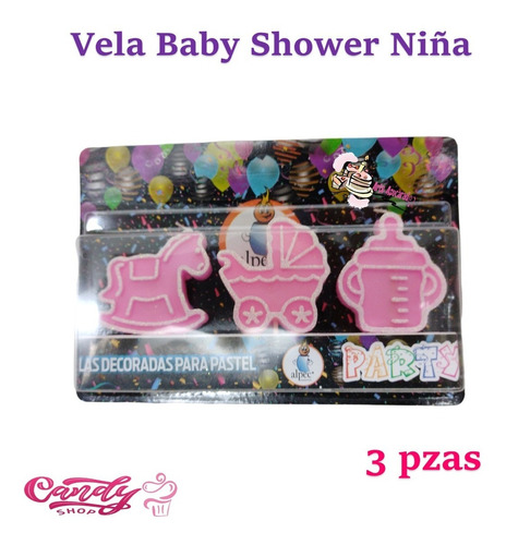 Set Velas Para Baby Shower Niño Niña Modelo Diferentes Alpec